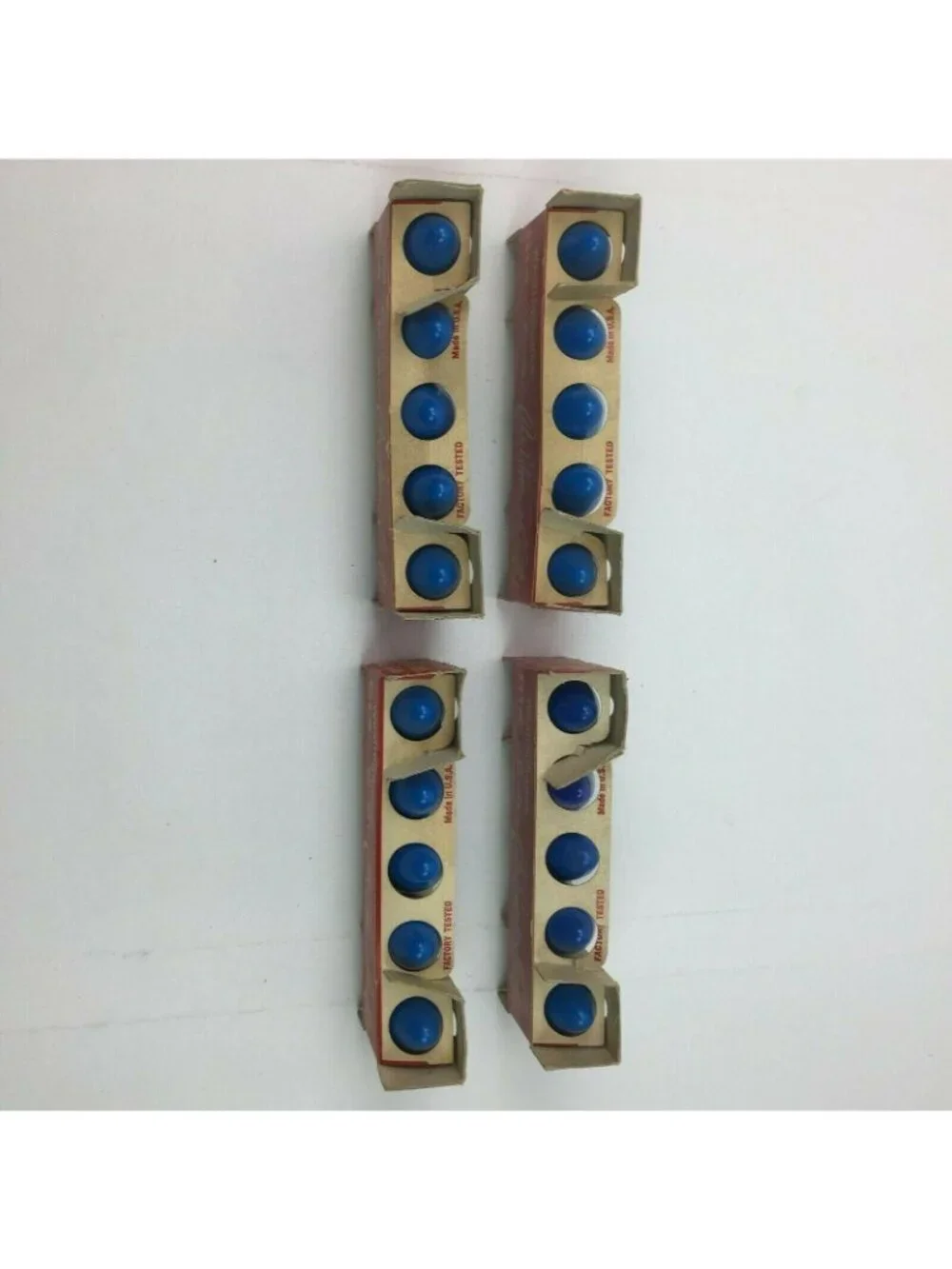 Vintage Westinghouse Christmas Hanukkah Bulbs D14 C-9 1/2 Light Blue Lot of 4